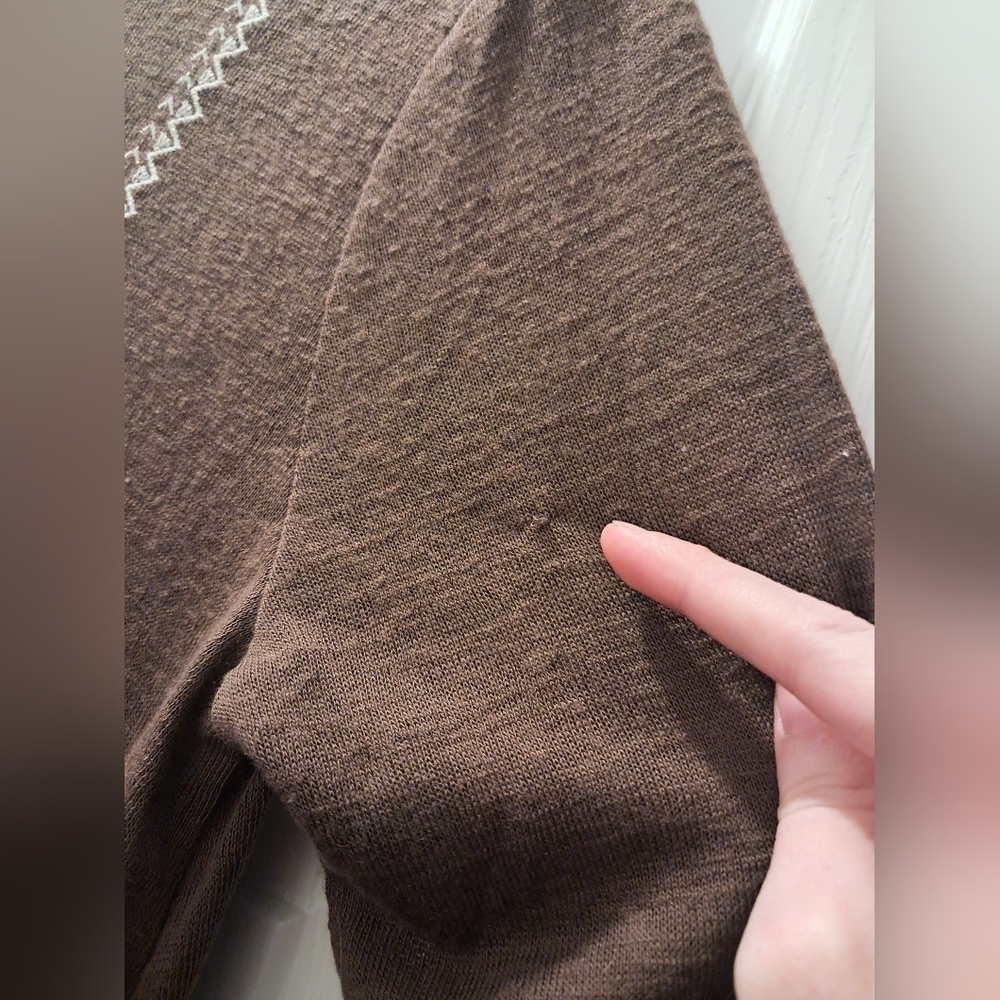 Entro Brown Long Sleeve Blouse - Picture 5 of 7